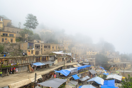mountain village of Masouleh, Iranのeditorial素材