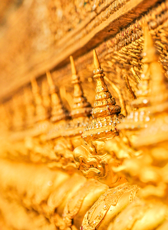 statues in Garuda Wat Phra Kaew Temple, Grand Palace, Bangkok, Thailandのeditorial素材