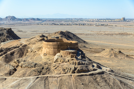 zoroastrian towers of silence, Yazd, Iranの写真素材