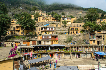 mountain village of Masouleh, Iranのeditorial素材