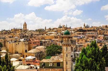 Old City of Jerusalem from Austrian Hospice Roof, Israel/Palestine
