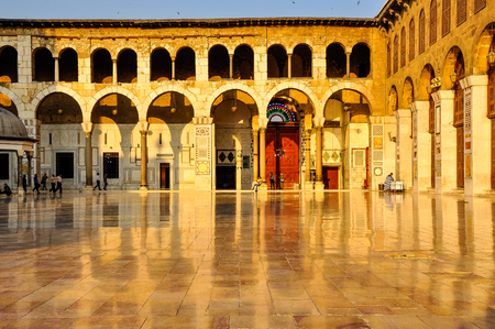 Ummyad Mosque at sunset, Damascus, Syriaのeditorial素材