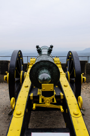 ancient cannon in Castle Koenigsstein, Saxony, Germanyのeditorial素材