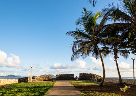 Old Fort "Grande Anse" in Trois-RiviÃ¨res, Guadeloupeのeditorial素材