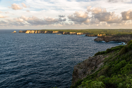 Pointe de la Grande Vigie at sunset, Guadeloupeの写真素材