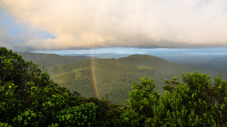 view over Grand-Terre from "Col des Mamelles",  Guadeloupeの写真素材