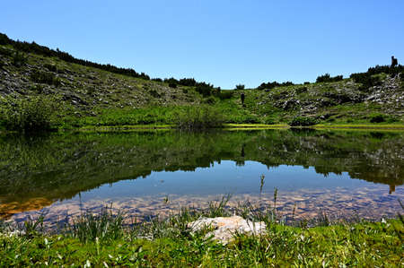 Mountain lake at Cvrsnica, Bosnia and Herzegovinaの写真素材