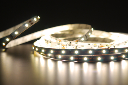Led strip on the black background