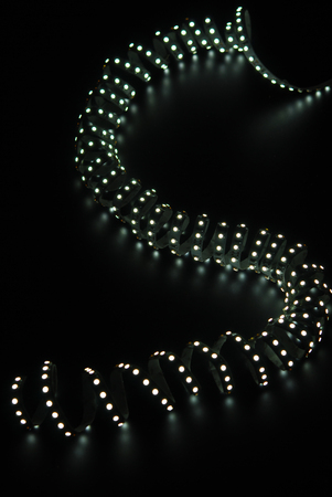 Included Led strip on the black backgroundの写真素材