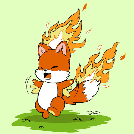 Fox on Fire  のイラスト素材
