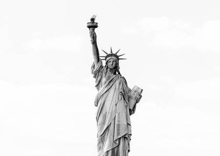 The statue of liberty in New York in monochromeの写真素材