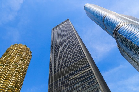 Marina City Tower - Trump Tower - AMA Plaza in Chicagoのeditorial素材