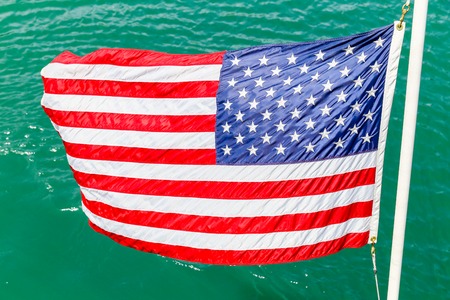 Stars and Stripes over Waterの写真素材