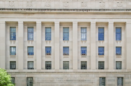 The Robert F. Kennedy Department of Justice Building in Washington DC.のeditorial素材