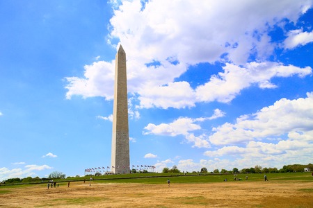 The Washington Monument on the National Mall in Washington DC.のeditorial素材