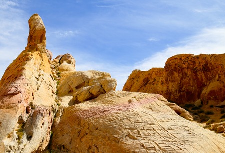 White Domes in the Valley of Fire State Park in Nevada, USAの写真素材