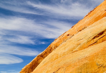 Rock in the afternoon in the Valley of Fire State Park in Nevada, USAの写真素材