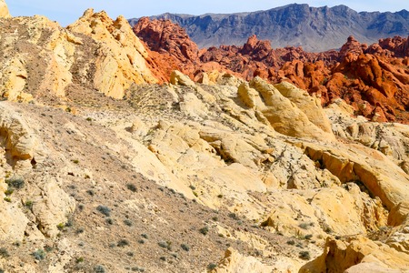 View of the Fire Canyon in the Valley of Fire State Park in Nevada, USAの写真素材
