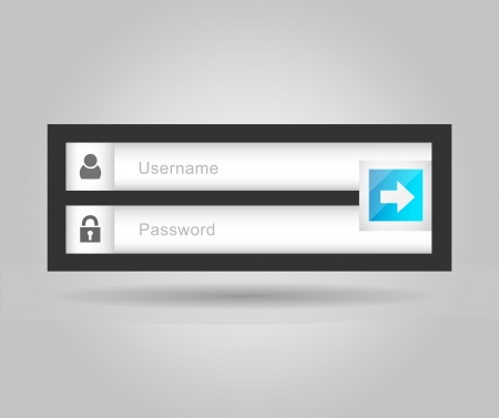 Vector login interface - username and passwordのイラスト素材