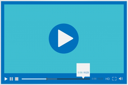 Video player for web, minimalistic designのイラスト素材