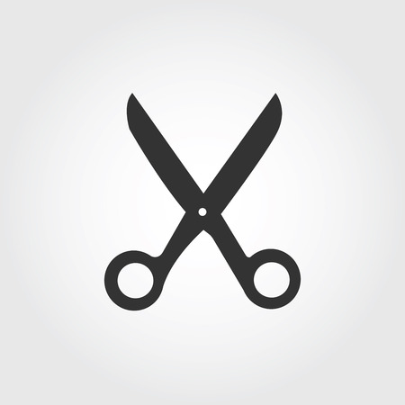Scissors icon, flat designのイラスト素材