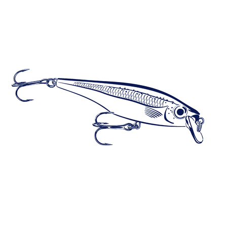 spinning lure wobblersのイラスト素材