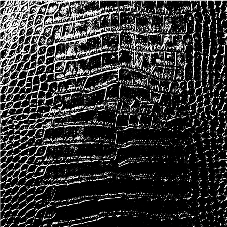 Distressed overlay texture of crocodile or snake skin leather, grunge vector backgroundのイラスト素材