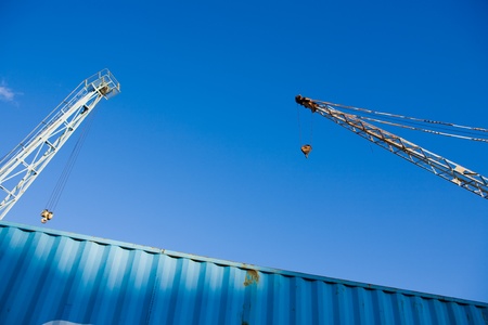 crane blue sky