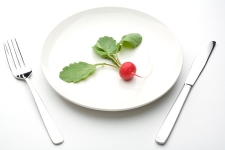 Radish of a white backgroundの写真素材
