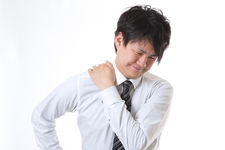 The businessman who gets tiredの写真素材