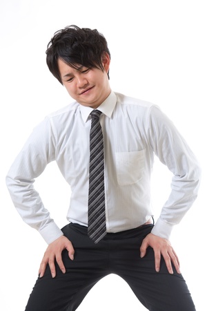The businessman who gets tiredの写真素材