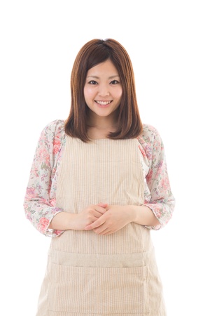 The young woman who cooksの写真素材