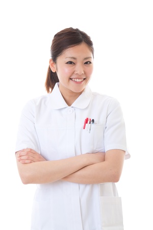 The nurse who folds its armsの写真素材