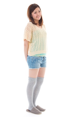 Whole body of a young womanの写真素材