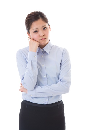 The young businesswoman who is troubledの写真素材