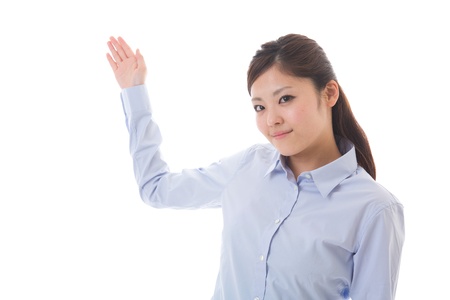 Young businesswoman to recommend it toの写真素材
