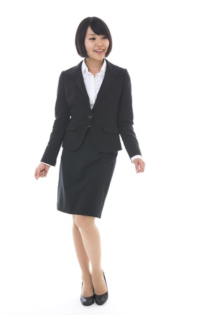 Whole body of a young businesswomanの写真素材