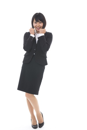 Whole body of a young businesswomanの写真素材