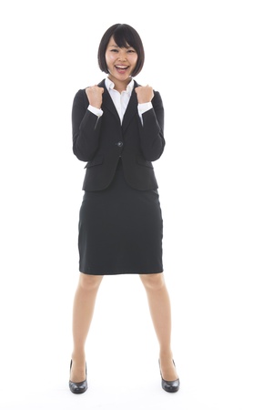 Whole body of a young businesswomanの写真素材
