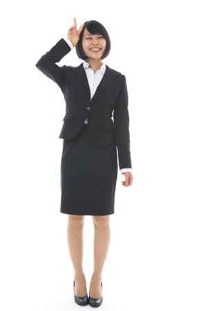 Whole body of a young businesswomanの写真素材