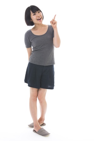 Whole body of a young womanの写真素材