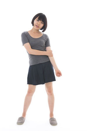 Whole body of a young womanの写真素材
