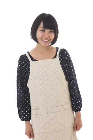 The young woman who cooksの写真素材