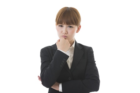 The young businesswoman who is troubledの写真素材