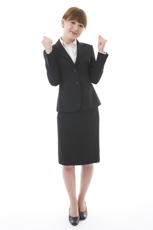 Whole body of a young businesswomanの写真素材
