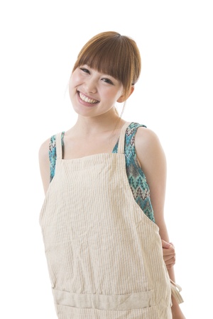 The young woman who cooksの写真素材