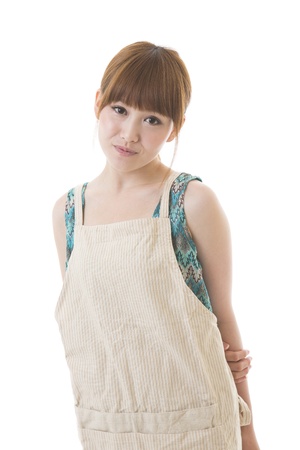 The young woman who cooksの写真素材