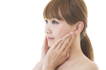 Portrait of a young attractive womanの写真素材