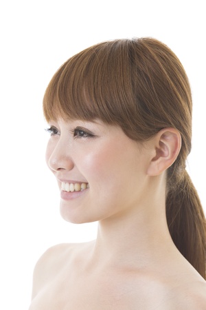 Portrait of a young attractive womanの写真素材