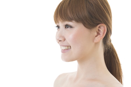 Portrait of a young attractive womanの写真素材
